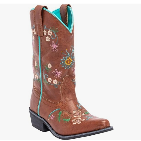 Shyanne Other - Shyanne Girls' Floral Embroidery Cowboy Boot Snip Toe - 41480C